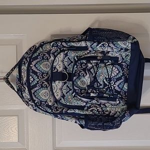 Potterybarn Teen Navy and Teal Paisley Backpack